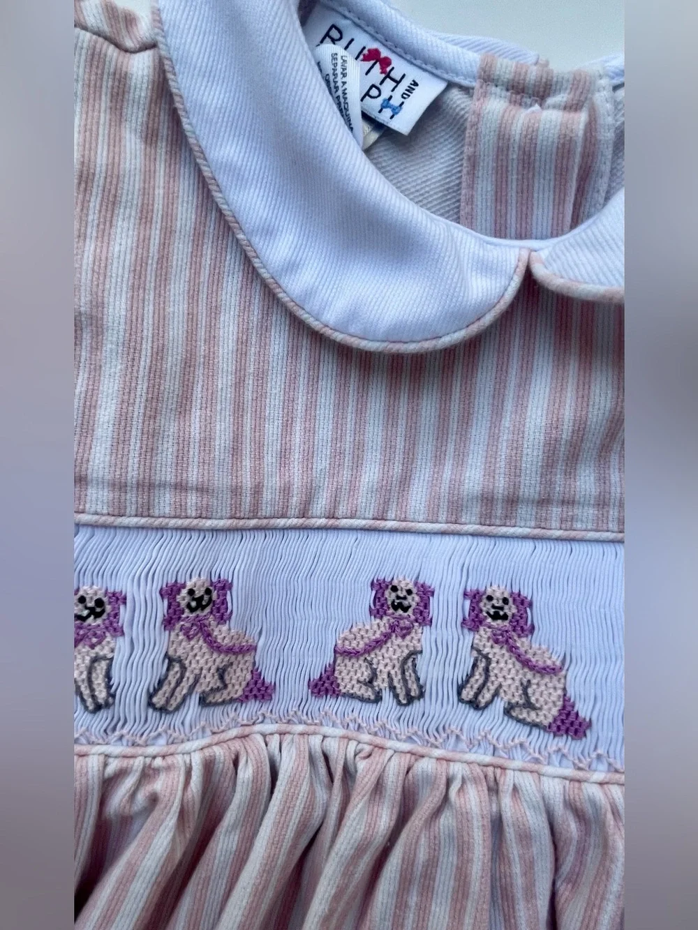 Smocked Dog Dress Size 4T Ruth and Ralph — Toddler Girl Classic, Heirloom